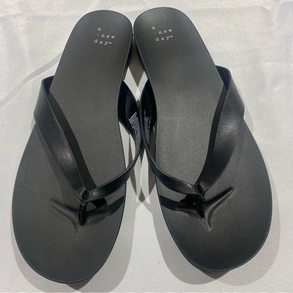 A New Day Women's Black Sandals Size 9.5 - Picture 1 of 4